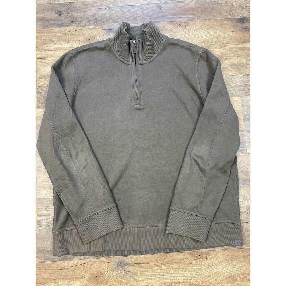 Eddie Bauer Gray 1/4 Zip Pull Over Men’s‎ Size TXL